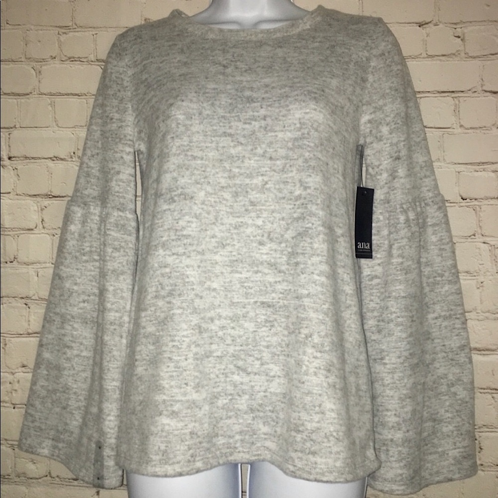 a.n.a New Women’s Sweater Gray Bell Sleeves Size Xs-S